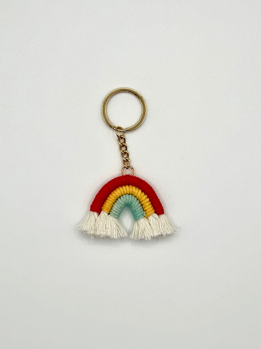 MINI MACRAME RAINBOW KEYCHAIN 1.5”