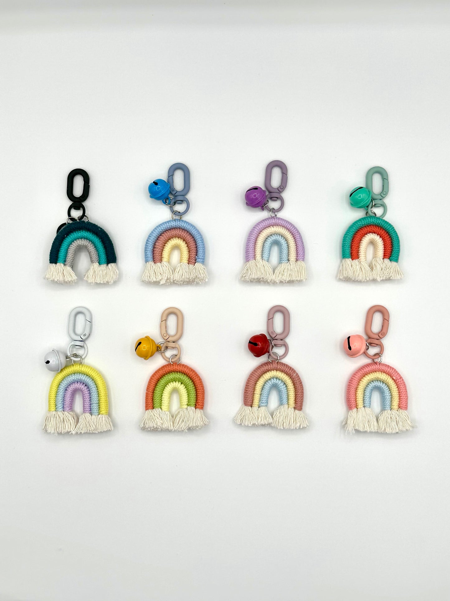 MACRAME RAINBOW KEYCHAINS 2”